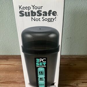 SubSafe Black Sub Sandwich Food Storage Container